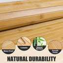 FONUNO Bamboo Wall Panel for Interior Decoration Bamboo Pole Wrap Roll Natural Wainscoting Paneling Decorative Wall Slat Covering for Living Room, Bedroom, Office (48 Inch x 96 Inch, Carbonized)
