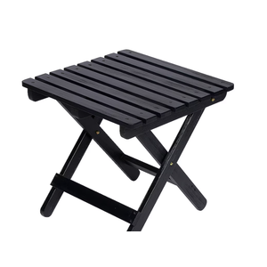 Shine Company 4119 Square Outdoor End Table 19-in W x 19-in L, Black