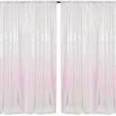 4FTx8FT Iridescent Sequin Backdrop Curtains 2 Panels Sparkly Background Drapes for Parties Baby Shower Decorations