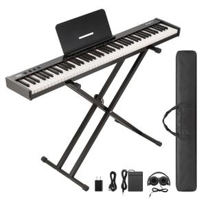 88 Keys Piano Keyboard Set, Electronic Digital Piano with Built-in Speaker Microphone, Portable Keyboard Gift Teaching for Beginners, Electric Piano