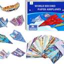 Paper Airplane Kits with 16 Classic Designs, 32 Sheets of Colorful Origami Paper, World Record Paper Planes, Craft Kit for Kids, Airplane Gifts for Boys and Girls Ages 6-12+ (Digital Manual Only)