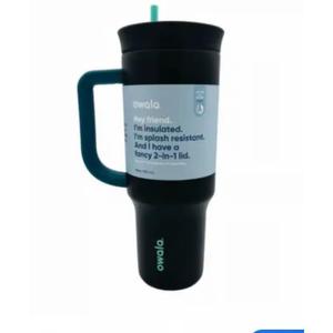 Owala Stainless Steel Triple Layer Insulated Travel Tumbler with Spill Resistant Lid, Straw, and Carry Handle, BPA Free, 40 oz
