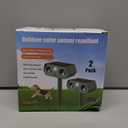 2026 Solar Ultrasonic Animal Repellent Outdoor,4Pack Waterproof Deer Repellent Devices with Motion Sensor for Yard,Cat Repellent with Red&Blue Flash Lights to Scare Rabbit Raccoon Skunk