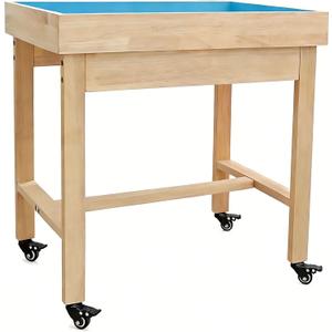 Wooden SandTray Combo Includes a Protective Lid, a Wooden Stand, and Lockable Wheels | Ideal for Therapy Offices, Classrooms, and Home Use