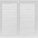 16" x 8" Inch Steel Return Air Grilles - Sidewall and Ceiling - Air Vent Cover - HVAC - with Insect Protection Screen (16" x 8", White)