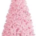 6ft Pink Artificial Christmas Pine Tree Seasonal Holiday Carnival Home Party Decoration for Home, Office, Party Decoration Indoor Outdoor, Foldable Stand