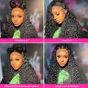 28 Inch Lace Front Wigs Black Human Hair Wave Curly Glueless 13x4 HD 180% Density Pre Plucked Natural Wigs for Women Girls