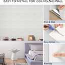 32 PCS Ceiling Tiles, Ceiling Tiles Peel and Stick, Covered 42 Sq.Ft, Self-Adhesive 3D Wall Panels Foam, Easy to Install and Waterproof for Ceil and Wall Decor, White