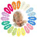 EleMirsa 40pcs Candy Colored Snap Hair Clips for Little Girl Non Slip Barrettes Hair Accessories for Baby Girl Teens Toddler Kids