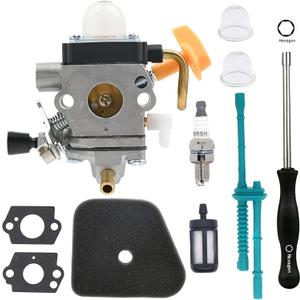 FS90R Carburetor for Stihl FS87 FS90 FS100 FS110 HT100 HT101 HL100 HL90 FC95 FC90 FC110 FC100 KM90 KM100R String Hedge Trimmer Replace Zama C1Q-S174 with Tune up Kits