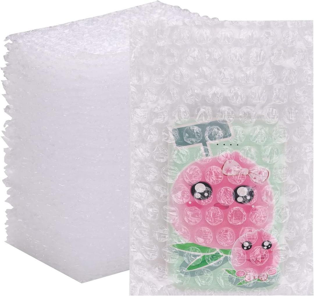 200Pack Bubble Out Bags Pouches 4"x 6" Bubble Pouches Cushioning Packaging Bags, Double Walled Cushioning Bags Thickening Shockproof Foam Bags for Moving, Shipping, and Storage