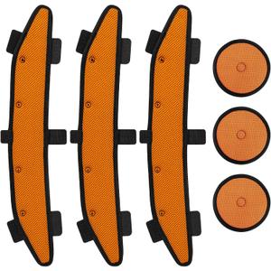 Hard Hat Top Pads and Sweatbands for Safety Helmet, Washable Hard Hat Cooling Liner Accessories Set, Suspension Sweat Band Replacement, Reusable Inserts Headband, Orange, 6 PCS