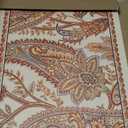 ISAENNE Designer Paisley PVC Placemats Set of 6,Classic Pattern Yelllow Rectangular Placemat, Waterproof and Heat-Resistant Paisley Style, Decoration for Kitchen, Party,Dinning,New Year,12"*17"