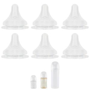 Silicone Nipple for Pigeon Baby Bottle, Size S, Slow Flow, 1m+, 6 Count