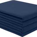FreshCulture King Flat Sheets Only 2 Pack - Hotel Quality Flat Bed Sheets - Brushed Microfiber - Ultra Soft & Breathable - Wrinkle-Free - Easy Care - Flat Sheets Only King Size (Navy Blue)