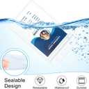 100 Sets ID Badge Holder with Metal Badge Clips and PVC Straps Waterproof Sealed Clear Plastic Vertical Name Tag Holder for Name Tag Work Card Drive License Clips Office Car
