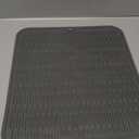 Silicone Dish Drying Mat for Multiple Usage,Easy clean,Eco-friendly,Heat-resistant Silicone Mat for Kitchen Counter or Sink,Refrigerator or Drawer Liner Grey XL 18 inches x 16 inches (XL (18"16"), Gray)