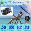 Sadnyy 6 Pcs Beach Chair Umbrella with Universal Clamp, 360 Adjustable Clip on Umbrellas 42" UPF 50+ Portable Sun Shade for Beach Chair Patio Camping Wheelchair Stroller Golf Cart