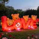 Gemscream 9 ft Valentines Inflatable Outdoor Decoration with Light Blow up Valentines Love Bear Decor Romantic Inflatable Decor for Yard Outdoor Indoor Holiday Lawn Garden Wedding Proposal