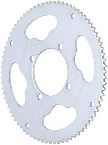 Qiilu 80T 25H Sprocket T8F Sprocket Steel 54Mm 80 Teeth 25H Rear Chain Sprocket for 47Cc 49Cc Dirt ATV Quad Minimoto Motorcycle
