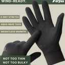 Aerynx Lightweight Running Winter Gloves Touch Screen Gloves Liners for Cycling Biking for Men Women (Black)