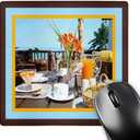 3dRose Tropical Dining Mouse Pad, 8" x 8" (mp_14960_1)