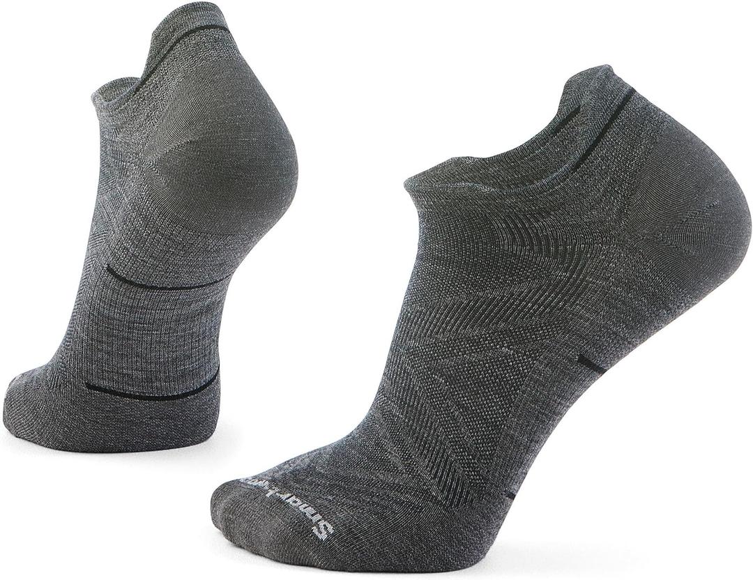Smartwool Men's Run Zero Cushion Low Ankle Socks (X-Large,Gray)