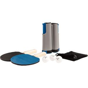 Champion Sports Anywhere Table Tennis: Ping Pong Paddles, Balls, and Portable Net & Post Set To Go, 10.1"L x 10.1"W x 3.2"H