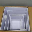 6 Pcs White Acrylic Boxes for Display as Buffet Risers and Stands, Food Risers for Party, Table, Stands, including 8,7,6,5,4,3 Inch, (Small, 6Pcs, White)