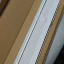 Cordless Vinyl Mini L Blinds 26" W x 48" H, 1" Slat White Horizontal Windows L Blind for Door, Shades, Camper, Light Filtering, Interiors, Arrive 1/2 Inch Narrower Indoor