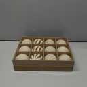 3.15INCH Beige Velvet Ornaments for Christmas Tree, 12PCS Glitter Flocked Christmas Ornaments Decorations Balls Set Decor