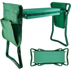Foldable Garden Kneeler and Seat with 2 Gardening Tool Pouches Multiuse Bench with Soft Kneeling Pad,Gardening Gifts for Women Men Gardener Parent Elders Christmas