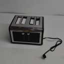 4 Slice Toaster Touch Screen, Stainless Steel Toasters Digital Timer, Dual Control Panel Toasters, 8 Shade Settings 6 Bread Types for Bagel, Cancel, Defrost 1650W Black