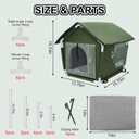 Outdoor Cat House Weatherproof Cat Shelters for Feral Cats Indoor Cat House with Mat and Edging Nails for Outside Provides Cozy Shelter for Stray and Outdoor Cats