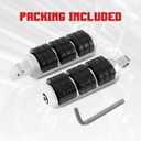 INNOGLOW Motorcycle Foot Pegs Footrest Aluminum Black Rubbe Anti Vibration Footpegs Male Mount Pegs for Harley Davidson H-D 8000 8002