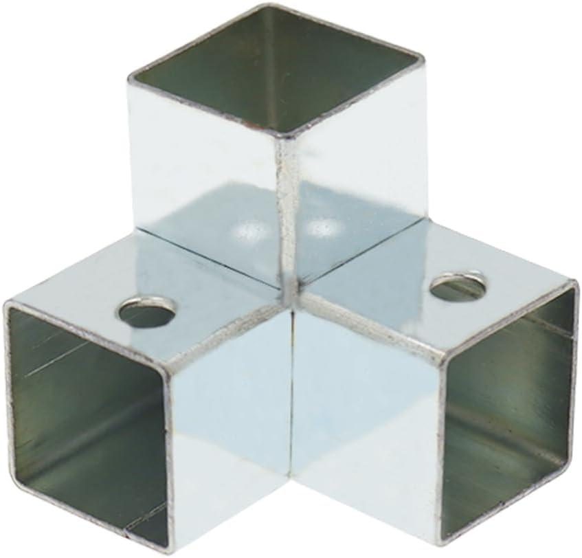 10 Pcs Square Tube Coupler,ULIFESTAR Slip Square Tube Connector,Galvanized Square Tube Fittings,1mm/0.04''Thick Square Tubing Joints for Square Pipe (25mm/1"-3 Way Tube)