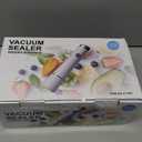 Food Vacuum Sealer 20 Vacuum Sealer Bags, Automatic Food Vacuum Sealer, Digital Display and Independent Sealing Function (White)