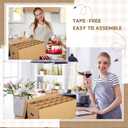 Feifeiya 4 Pack Wine Glass Moving Boxes Kitchen Moving Boxes with Handle Kitchen Kit with Lid for Dish Glassware (Brown,24 x 12 x 11 Inches)