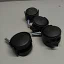 4pcs 1.5 Inch Swivel Caster Wheels, M8 Grip Neck Stem Caster Wheels, Heavy Duty Casters, Black Nylon Wheel Replacement for Furniture, Table, Cabinet, Shelf