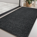 Vicwe Indoor Outdoor Door Mat, 3'x4' Heavy Duty Front Door Mat, Non-Slip Washable Doormats Entrance Mats, Dirt Resistant and Absorbent Doormat, Commercial Outdoor Entrance Floor Mat for Home Office, Dark Grey 