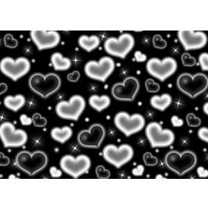 LYCGS 8x6ft Black Heart Backdrop 90s Backdrops for Photoshoot Valentines Decor Banner Birthday Props X-14