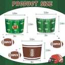 REDWORD 60PCs Football Party Supplies, 9oz Football Snack Cups Foot ball Party Favors Nacho Trays Ice Cream Bowls Disposable for Foot ball Birthday Decorations Sports Decorations