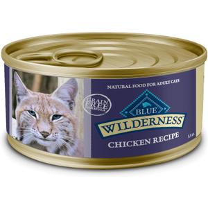 Blue Buffalo Wilderness Natural Wet Cat Food Pat, High-Protein & Grain-Free Recipe, Chicken, 5.5-oz. Cans (24 Count) 12/05/2026