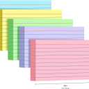 3 x 250 Count Colored Index Cards 3x5, 180gsm Heavy Weight Flash Cards | Ruled Index Cards, 5 Color (50 Sheets Each), Portable Note Taking for Students, Teachers, Note Cards for Office Home College
