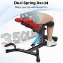 MERACH Upgrade Deep Squat Machine for Overweight, Dual Spring Assist& 350LB Weight Capacity, Glute Trainer Machine, Easy Setup & Leg Home Workout Machine