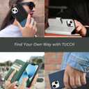 TUCCH Wallet Case for iPhone 13, [RFID Blocking] [3 Card Slots] TPU Interior Protective Case, Magnetic Folio Shockproof PU Leather Stand Flip Cover Compatible with iPhone 13 6.1 5G, Black & Brown