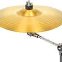 Foraineam 2 Pieces 8-Inch Splash Cymbal Classic Drums Cymbals Percussion Instrument Golden Practice Drum Cymbal for Drum Set