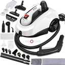TVD Steam Cleaner, Heavy Duty Canister Steamer with 28 Accessories, Steam Mop with 5M Extra-Long Power Cord for Home Floor Cleaning, Grout, Wallpaper Removal, Upholstery, Car Detailing,White, Large