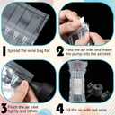 600 Pcs Wine Bottle Travel Protector Bags, Inflatable Air Column Packaging Bubble Bag with Reusable Inflator Pump, Reusable Wine Bottle Protector Air Cushion Bags for Travel Shipping