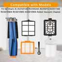 Replacement for Shark AV2501AE RV2502AE AV2501S AV2511AE RV2610WA RV2610WD AV2610WA RV2820AE AI Robot VacuumAccessories Kit Includes Master Brush, Master Filter, Strainer, Foam Filter, Side Brush